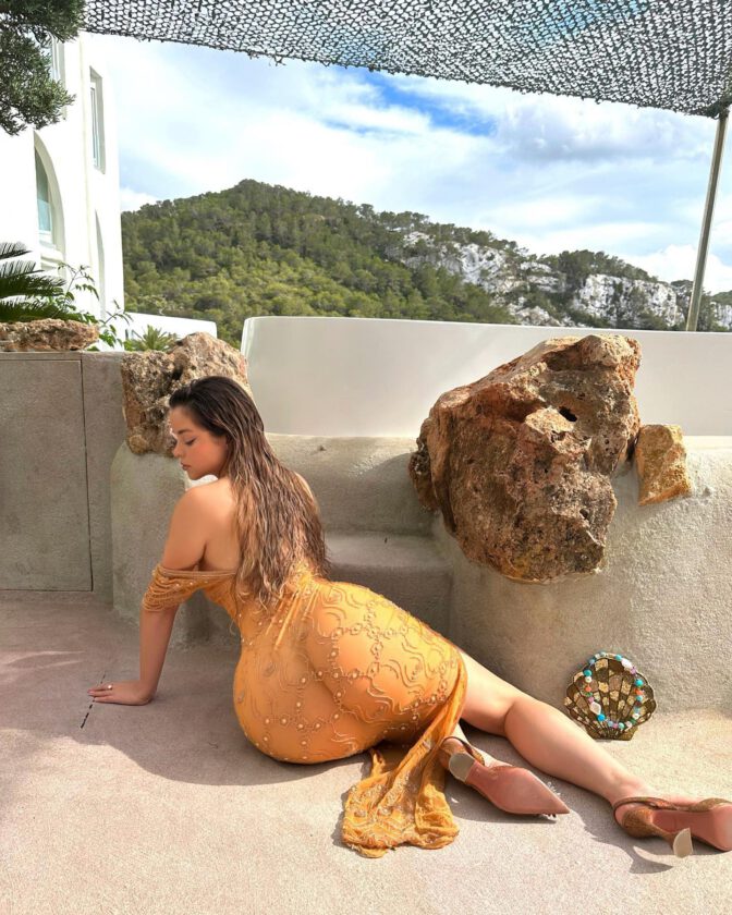 Demi Rose Voluptuous Ass Seductive Sheer Dress