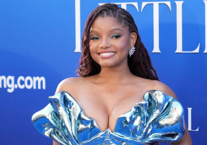 Halle Bailey The Little Mermaid Premiere Cleavage
