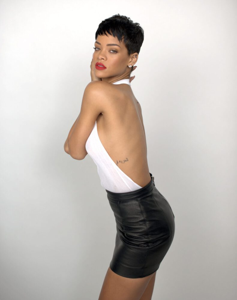 Rihanna Elle Uk Outtakes Boobslip