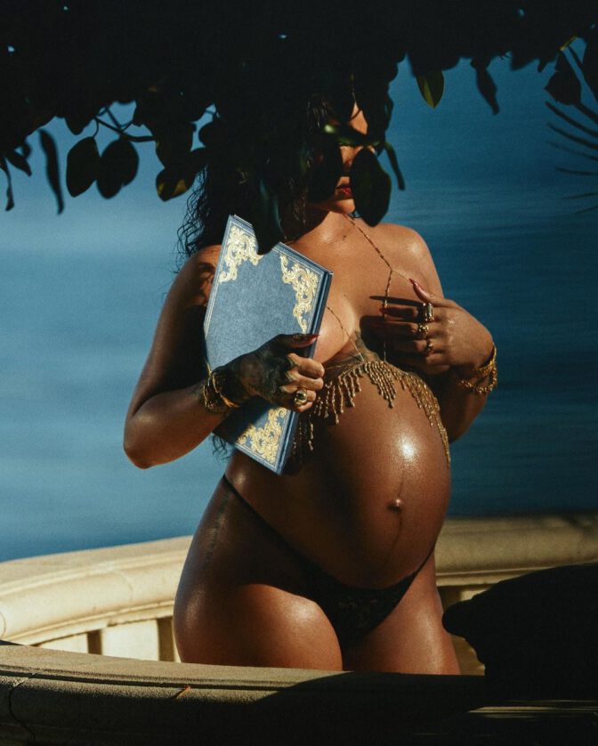 Rihanna Topless Maternity Shoot