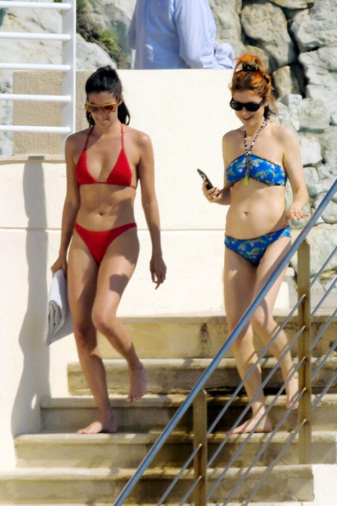 Sara Sampaio Sexy Ass Red Thong Bikini
