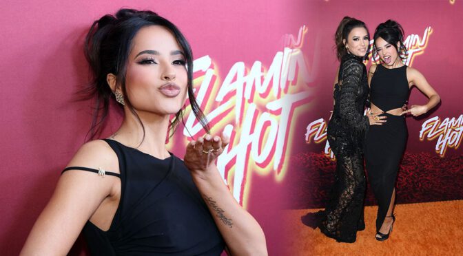 Seductive Sensation: Becky G Stuns in a Sexy Black Dress at “Flamin’ Hot” Premiere