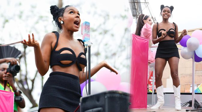 Janelle Monáe Steals the Show at 2023 LA Pride Parade with her Stunning Figure and Voluptuous Curves!