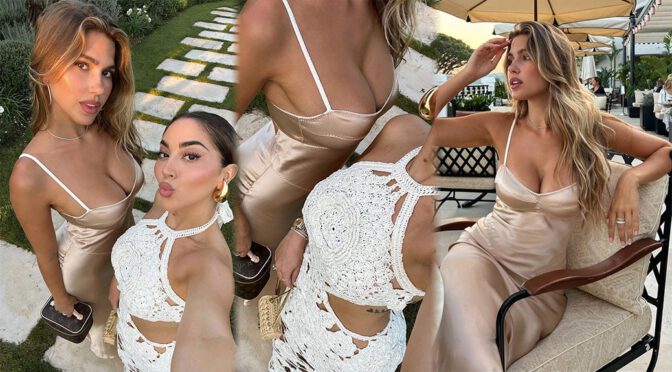 Jaw-Dropping Cleavage Alert: Kara Del Toro Rocks a Sexy Golden Dress, Unleashing Her Spectacular Braless Beauty