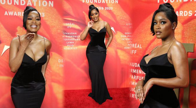 Seductive Display: Keke Palmer Flaunts Spectacular Big Breasts in Low-Cut Dress