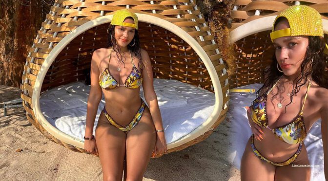 Bikini Goddess Alert: Madison Michelle Pettis Radiates Sexiness with Her Alluring Curves and Mesmerizing Boobs