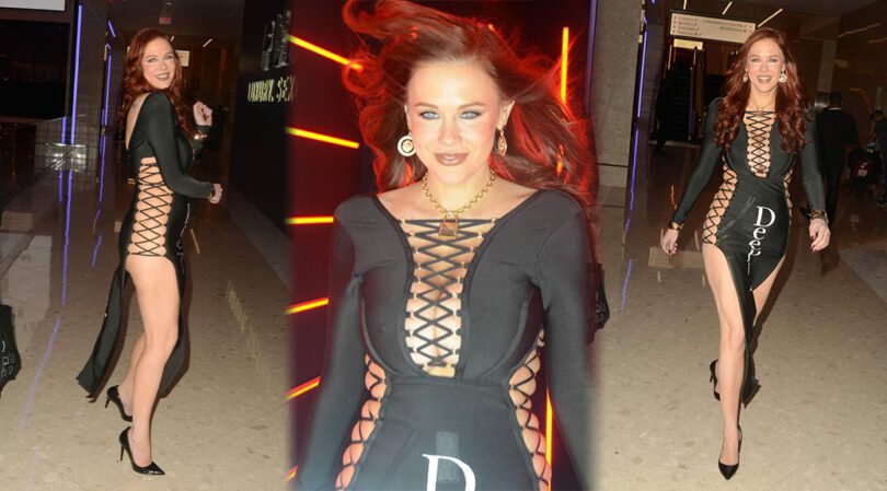 Scandalously Hot: Maitland Ward Flaunts Her Big Tits in Provocative Black Dress