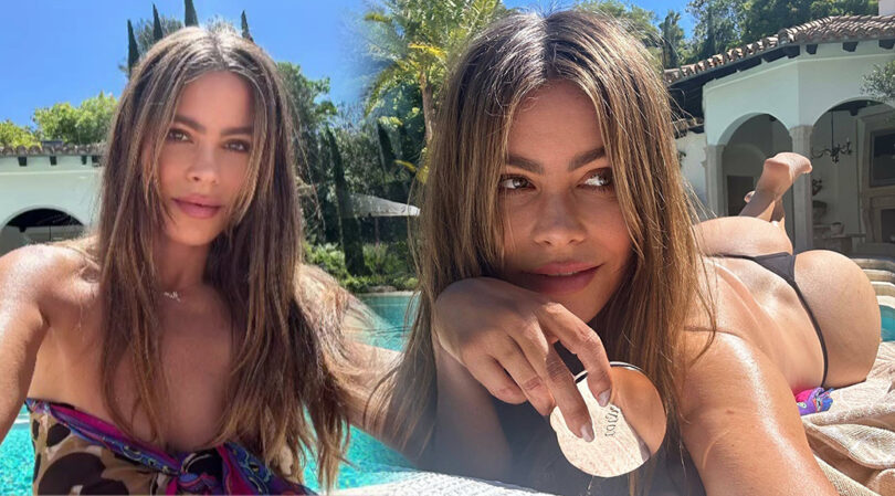 Sofia Vergara Bares Her Stunning Thong-clad Booty in a Poolside Bikini Selfie!