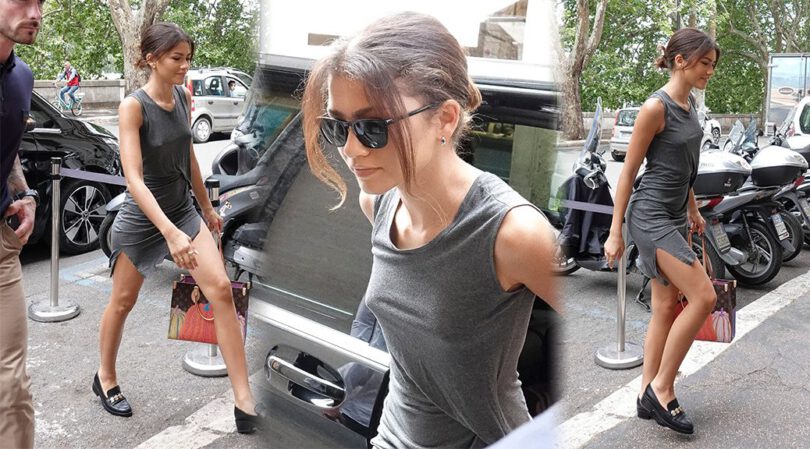 Sultry Surprise: Zendaya’s Uninhibited Shopping Spree in Rome Flaunts Braless Breasts and Provocative Pokies