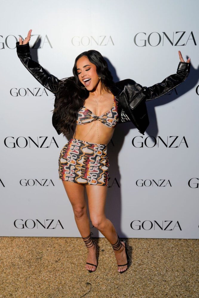 Becky G Sexy Mini Skirt Bra Top Gonza Event