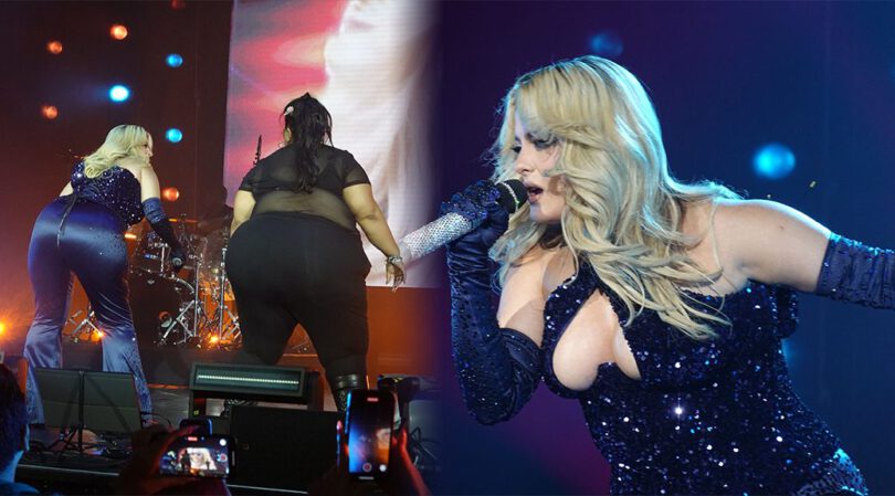 Bebe Rexha’s Seductive Display: Revealing Cleavage and Steamy Curves at The Wiltern in Los Angeles