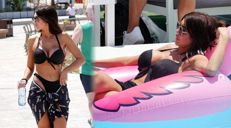 Jaw-Dropping Display: Chloe Ferry’s Tempting Body and Voluptuous Breasts in a Black Bikini