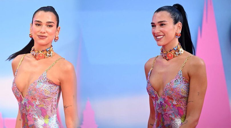Sensational Beauty Alert: Dua Lipa’s Mesmerizing Cleavage Steals the Show at ‘Barbie’ Premiere