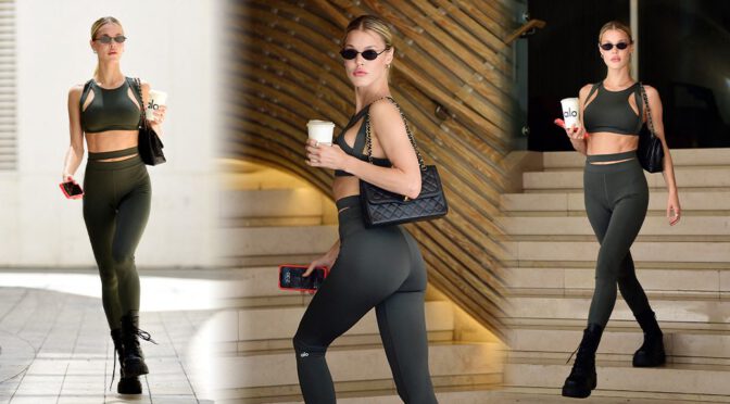 Unleashing Temptation: Joy Corrigan’s Perfect Abs & Seductive Style at Alo Yoga HQ
