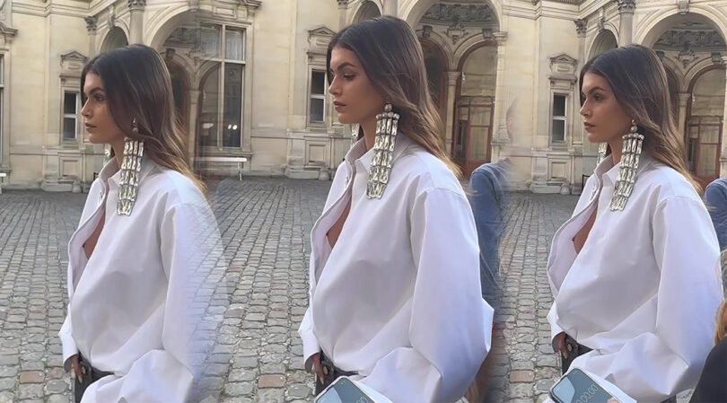 Oops Alert! Kaia Gerber’s Braless Nipslip Steals the Show at Valentino Haute Couture