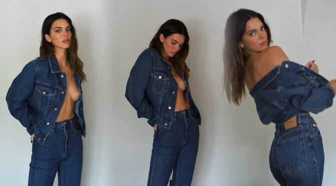 Kendall Jenner’s Sizzling Calvin Klein Essentials Campaign: Unleashing Braless Boobs and Alluring Underwear!
