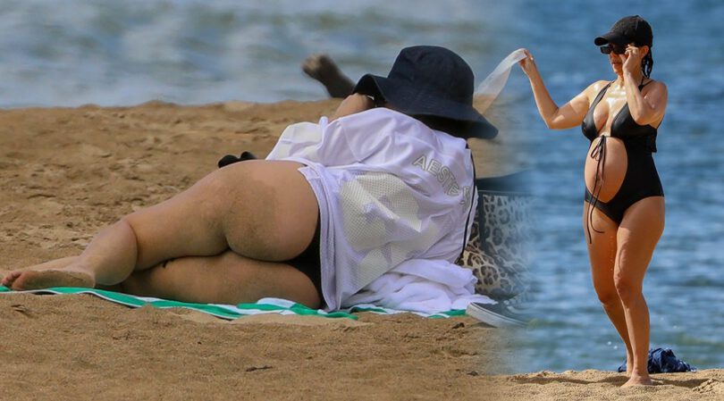 Irresistible Beach Temptation: Kourtney Kardashian’s Sexy Pregnant Body Unveiled