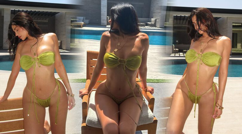 Provocative Beauty: Kylie Jenner Stuns in a Small Bikini, Flaunting Her Mesmerizing Figure