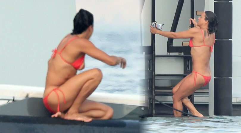 Catch Michelle Rodriguez’s Bikini Boobslip on a Luxurious Yacht!