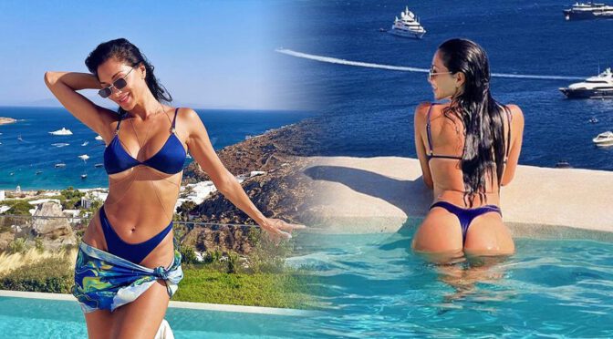 Nicole Scherzinger’s Bikini Bliss: Mesmerizing Blue Bikini, Busty Assets and a Booty That Demands Attention!