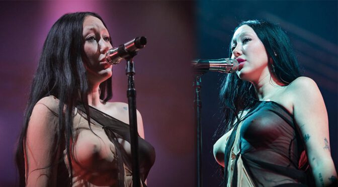 Noah Cyrus’ Daring Stage Show: Sheer & Braless, Exposing Gorgeous Breasts and Nipples! (NSFW)