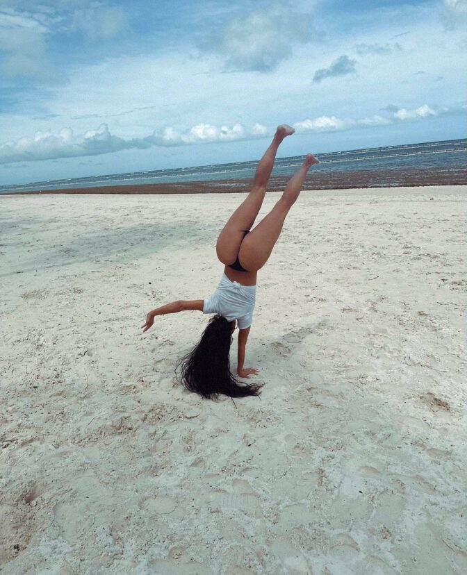 Kim Kardashian Thong Bikini Beach Cartwheel
