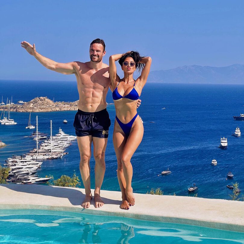 Nicole Scherzinger Sexy Blue Bikini Thong