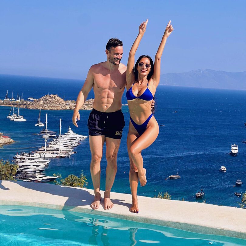 Nicole Scherzinger Sexy Blue Bikini Thong