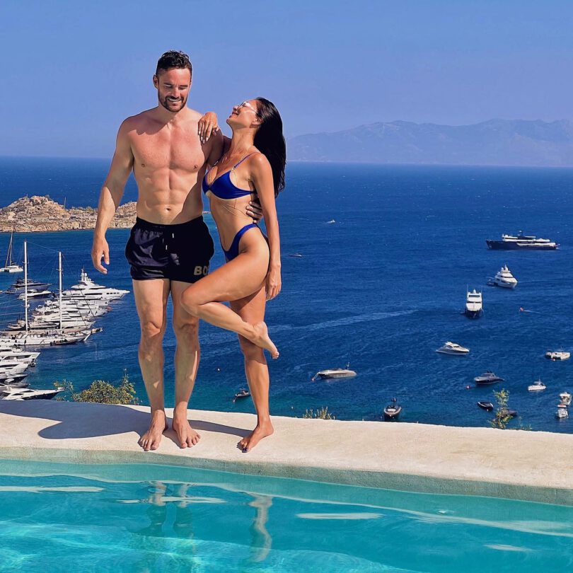 Nicole Scherzinger Sexy Blue Bikini Thong