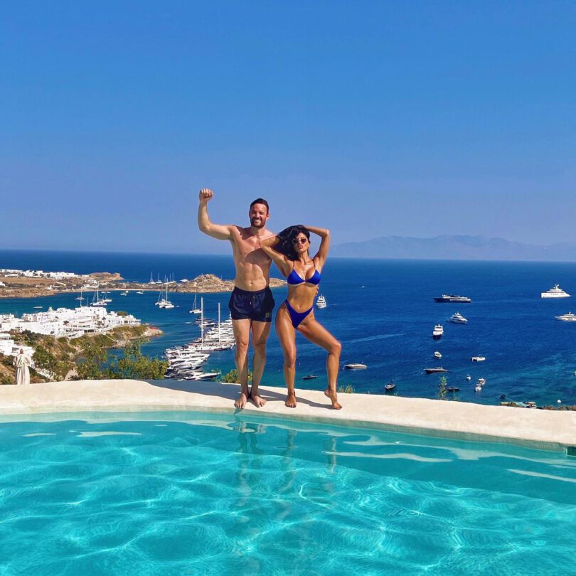 Nicole Scherzinger Sexy Blue Bikini Thong