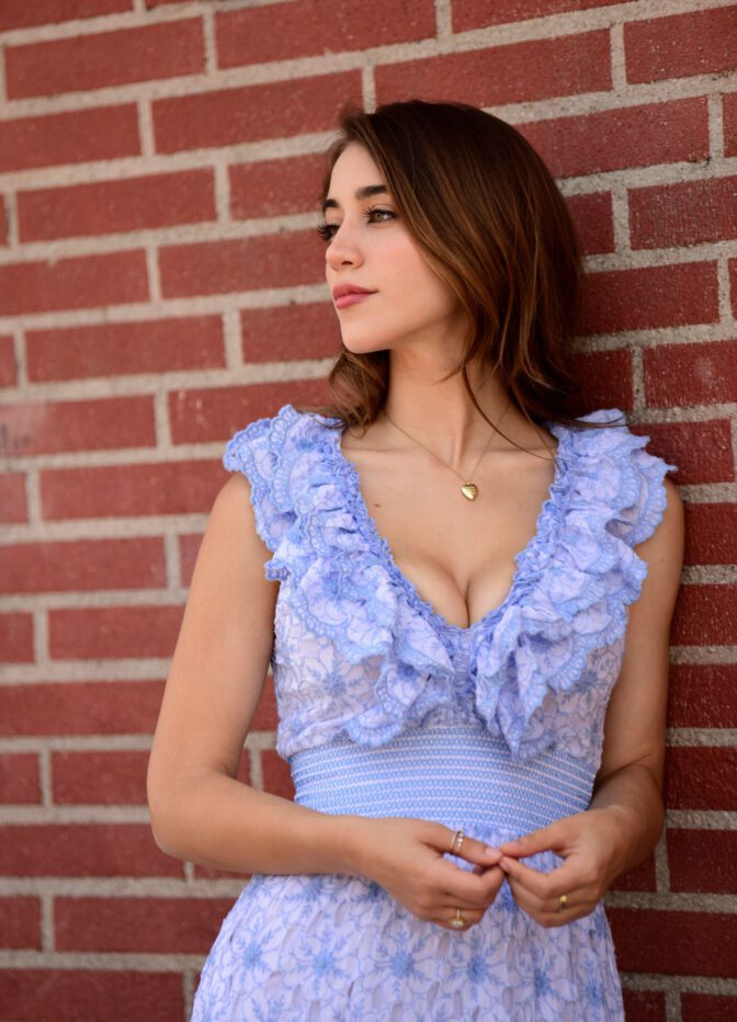 Caylee Cowan Low Cut Dress Cleavage