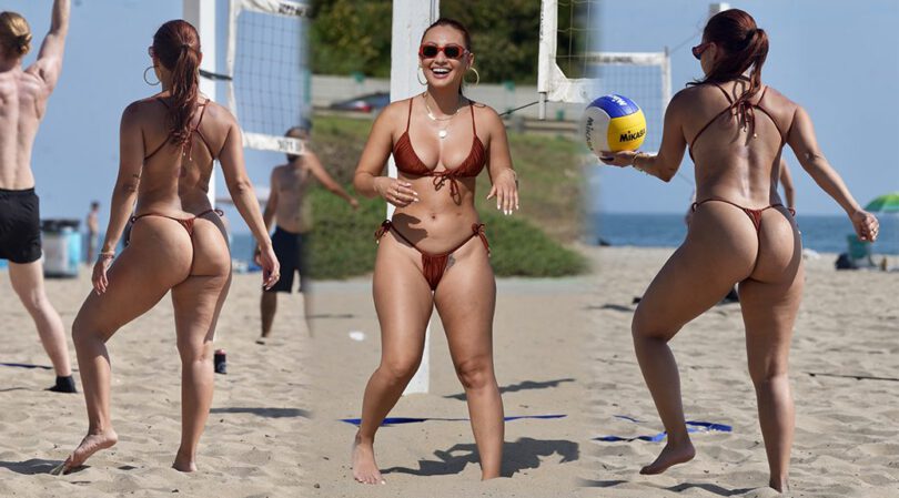 Francia Raisa Rocks Malibu Beach with a Stunning Big Booty Display!