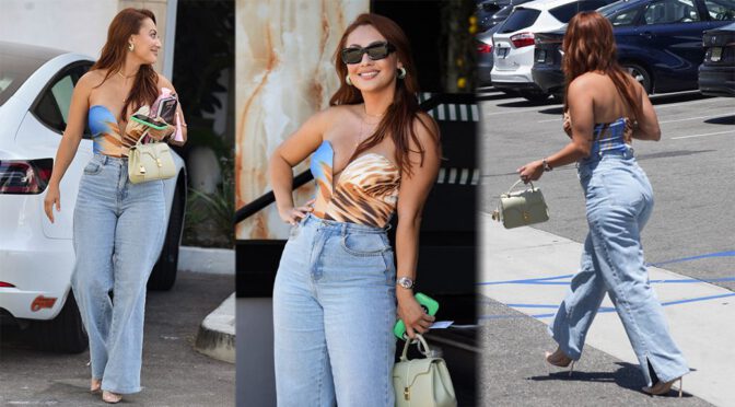 Unfiltered Sensation: Francia Raisa’s Scorching Braless Cleavage and Curvaceous Rear on Display