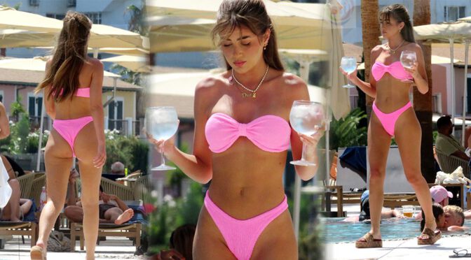 Bikini Bliss: Georgia Steel’s Poolside Perfection in Mallorca – Tiny Bikini Bottoms and a Show-Stopping Ass!