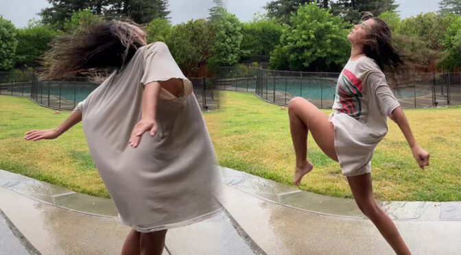 Extreme Sensation Alert: Isabela Merced’s Scandalous Rain Romp with Boobs Exposed!