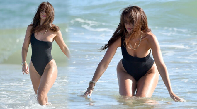 Curves on Fire: Jennifer Metcalfe Rocks Black Swimsuit in Marbella!