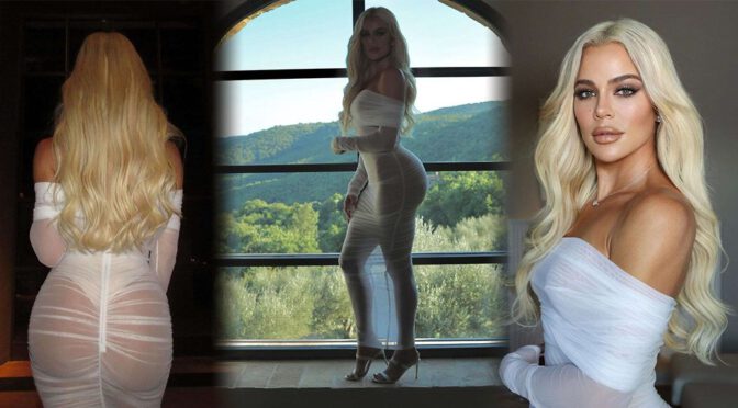 Curves and Confidence Collide: Khloe Kardashian Steals the Show in Sheer Dress and High Heels Extravaganza!