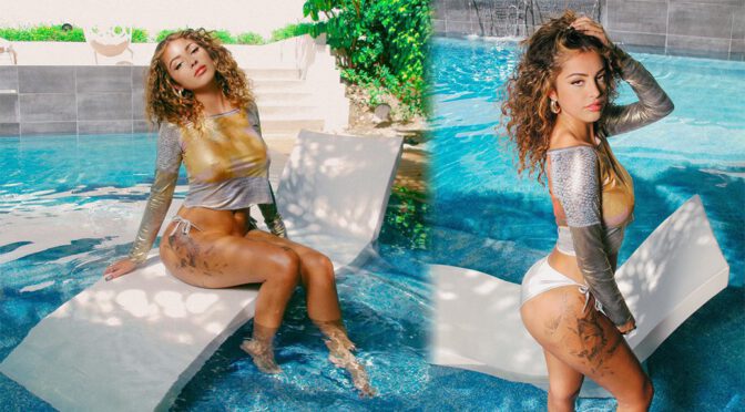 Malu Trevejo’s Poolside Temptation: Braless Boobs and Pierced Nipples Take Center Stage!