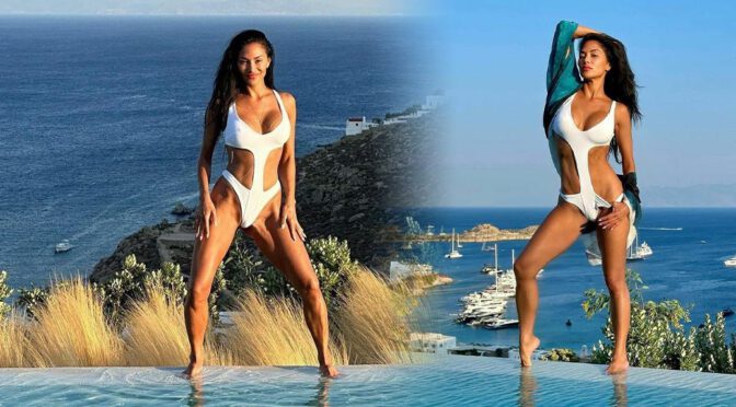 Provocative Perfection: Nicole Scherzinger Bares Curves in White Swimsuit
