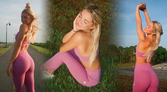Sizzling Sensation: Olivia Dunne Stuns in Sexy Pink Leggings, Flaunting Every Curve