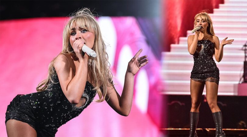 Legs for Days: Sabrina Carpenter Sets Stage Ablaze in Sexy Mini Dress at The Eras Tour Opener