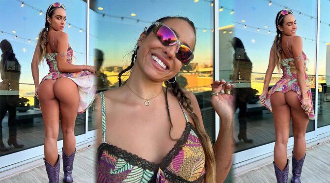 Seductive Sommer Ray Bares All: G-String Glamour and Alluring Ass Display