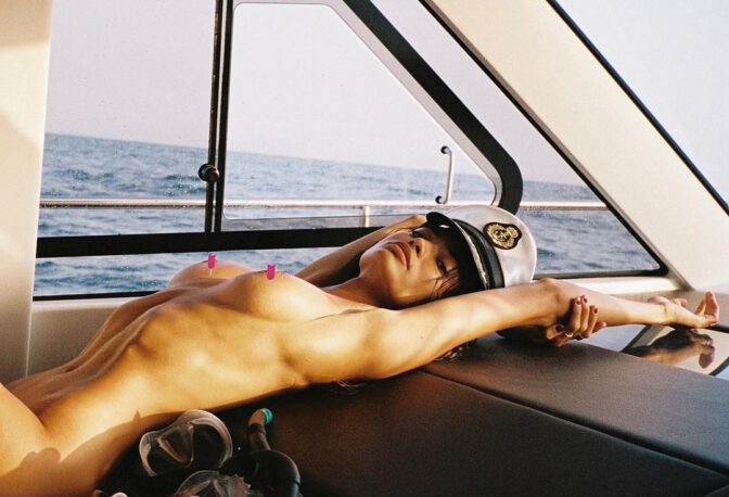 The Topless Captain Photo Shoot Kelly Gale