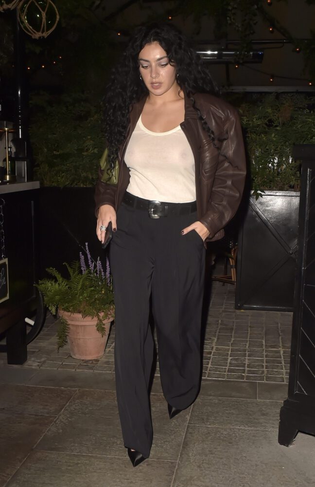 Charli Xcx Sheer White Top Boobs Nipples