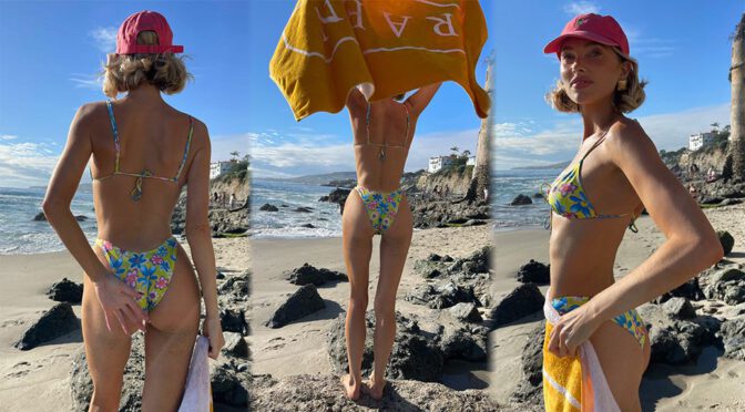 Elsa Hosk’s Scintillating Beach Photoshoot: Bikini Bliss and Booty Envy!