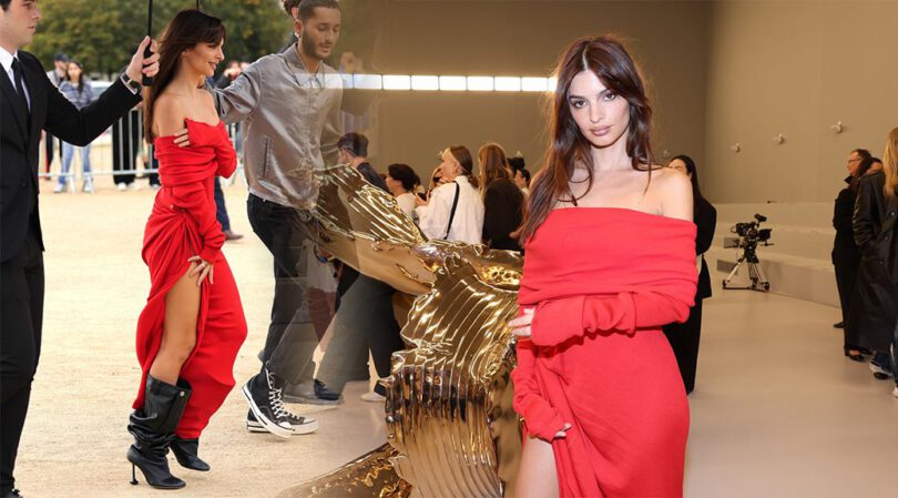 Emily Ratajkowski’s Daring Red Dress: All Eyes on Those Seductive Legs!