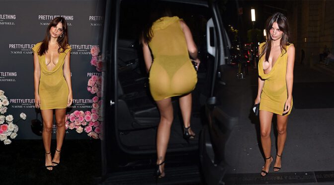 The Spectacle Unleashed: Emily Ratajkowski’s Jaw-Dropping Dress and Her Spectacular Boobs!