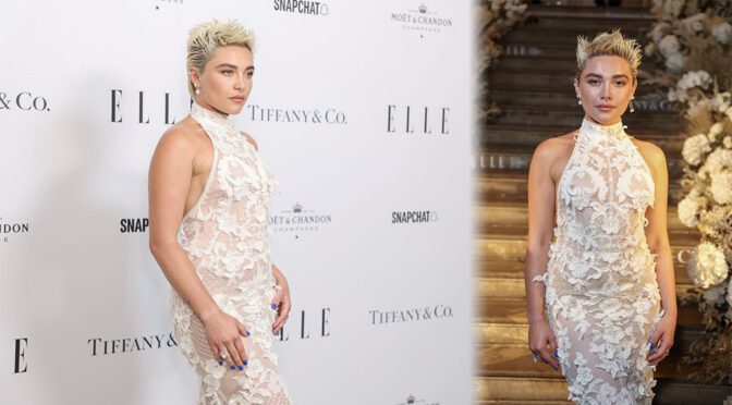 Florence Pugh’s Sizzling See-Through Dress Reveals Nipples at ELLE Style Awards 2023