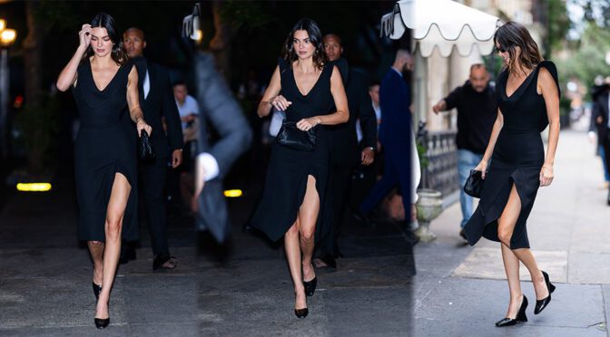 Kendall Jenner’s Black Dress and Heels: NYC’s Hottest Leg Show!