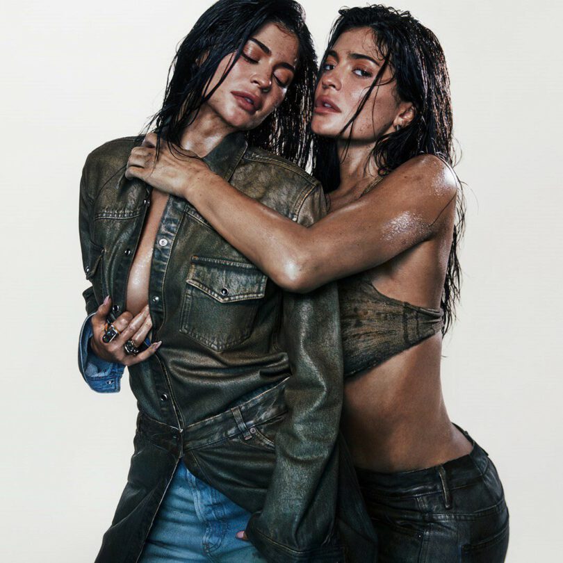 Kylie Jenner Topless Acne Studios Denim